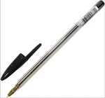 Ручка шариковая,прозр.корпус черная 1,0мм (DOLCE COSTO)