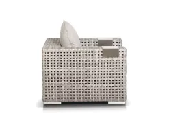 "Тито" кресло из искусственного ротанга, цвет серый