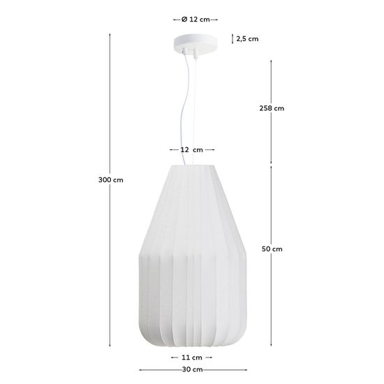 Подвесной светильник Somar из синтетических волокон и стальных стержней