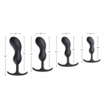 Массажер простаты с утяжелителями Heavy Hitters Premium Silicone Weighted Prostate Plug, M, черный, 16.3х3.8 см