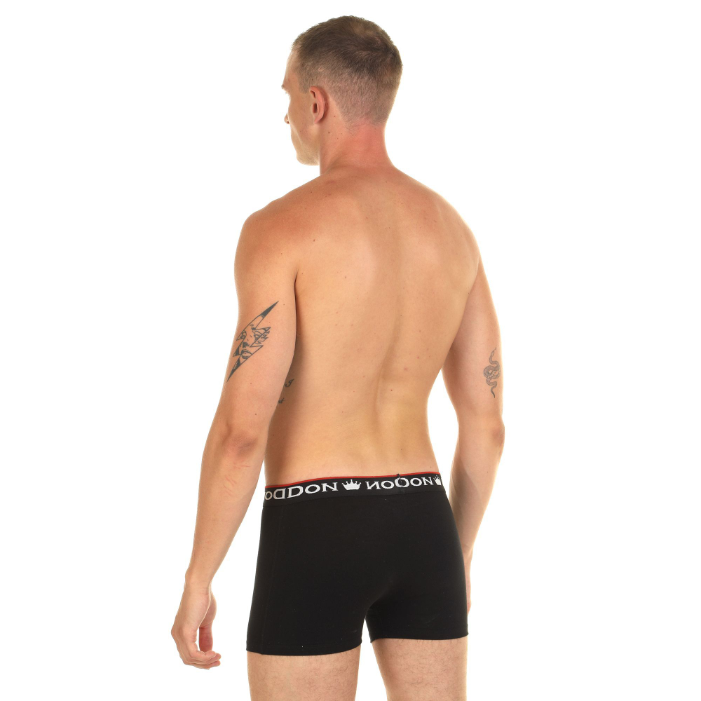 Черные мужские трусы-боксеры с пришивной брендированной резинкой (Размер: M) (Цвет: черный)