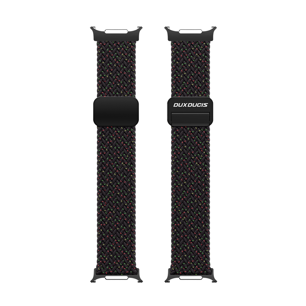 Эластичный ремешок черного цвета (Black Unity) от Dux Ducis для смарт часов Samsung Watch Ultra 47MM, серия Strap (Mixture Pro Series)