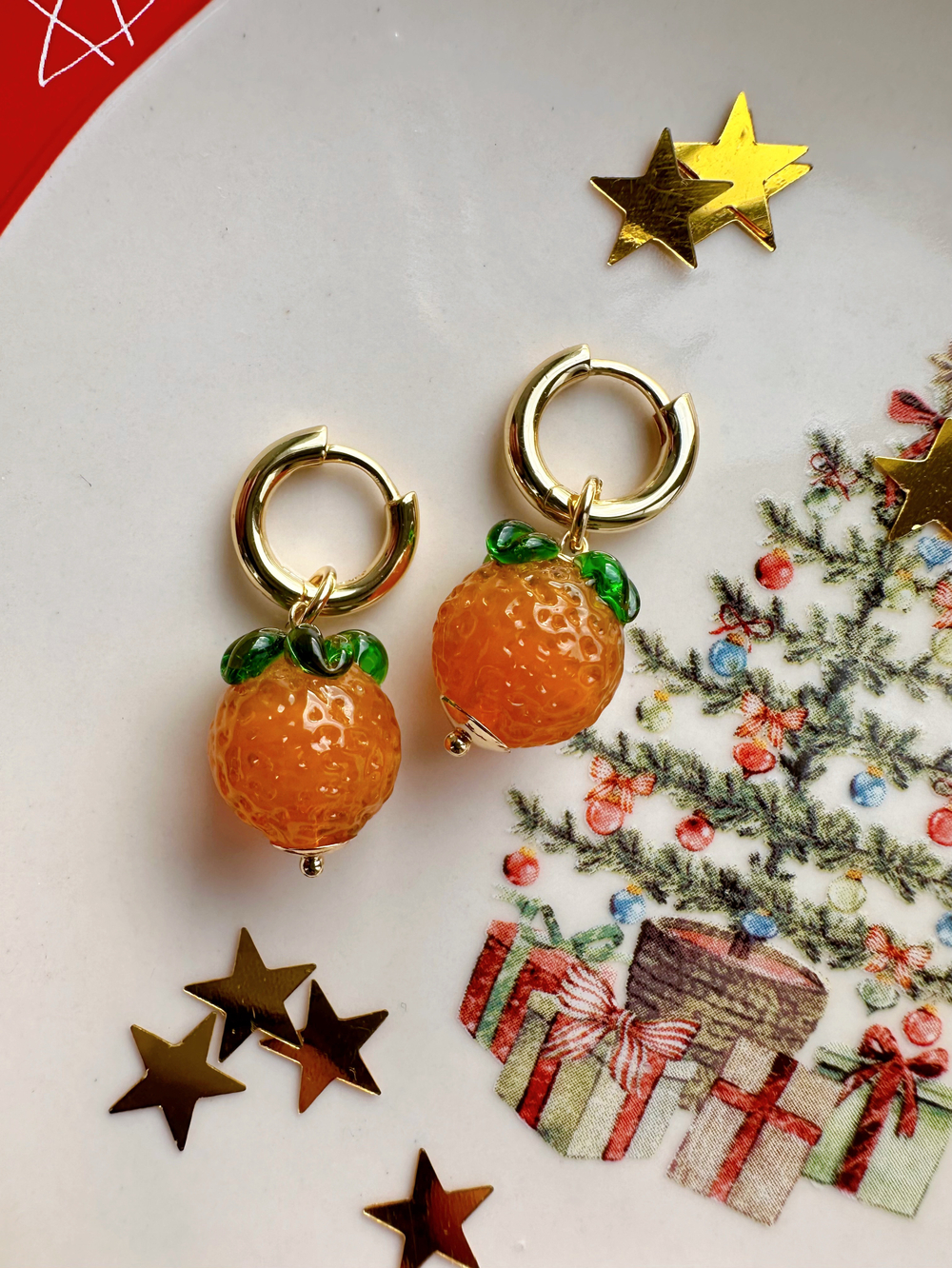 Серьги Мандаринки