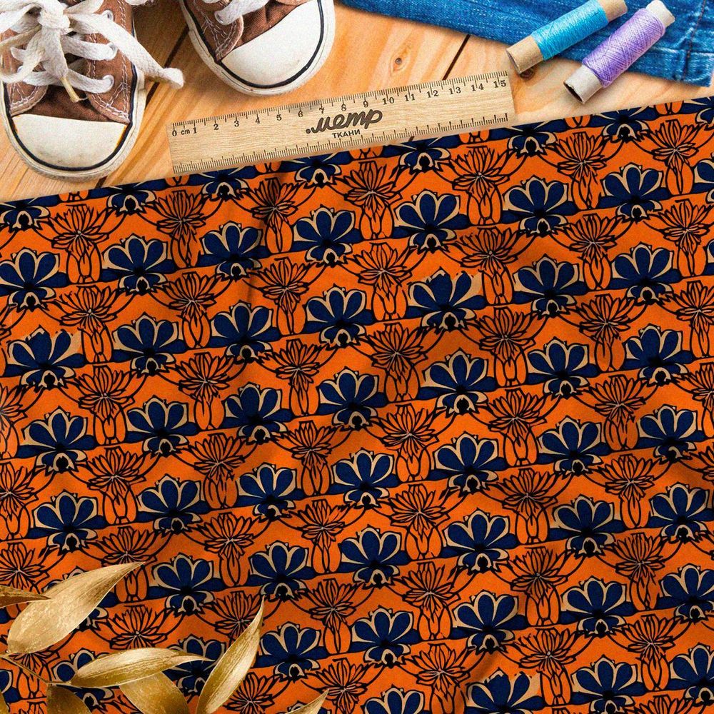 Ткань премиум атлас пиксельное притяжение