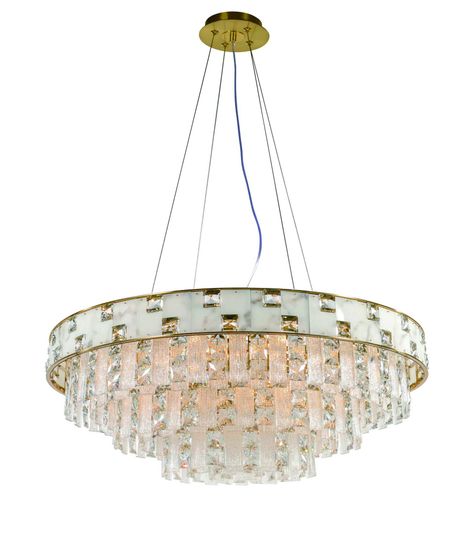 5860P/18 PLATING BRASS+CLEAR (1) Люстра (в 2-х коробках) NW