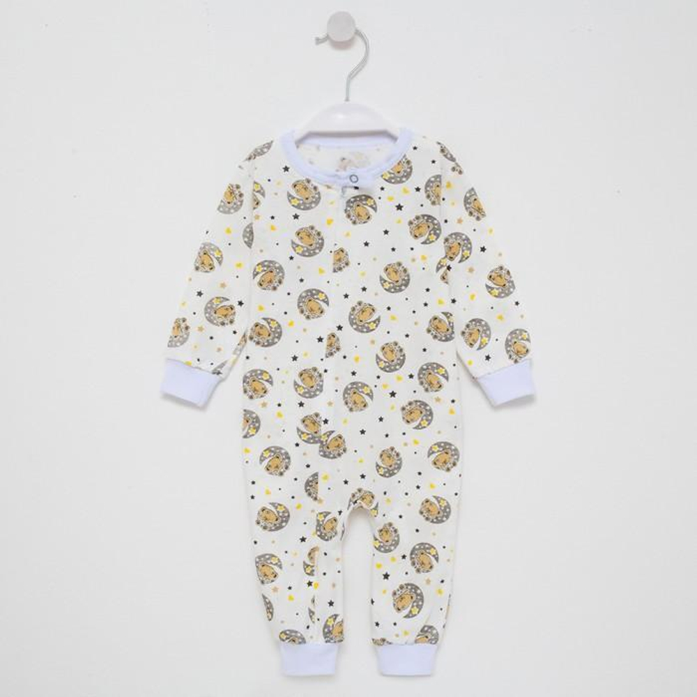 Комбинезон детский, цвет белый/мишки, рост 68 см (Детская линия)