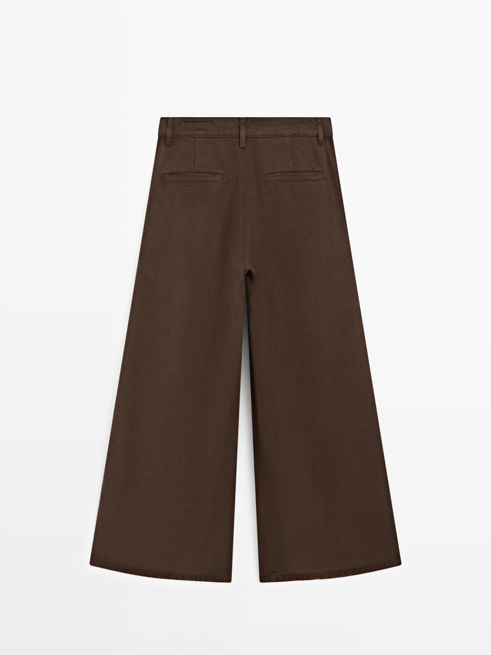 Massimo Dutti Широкие плиссированные брюки, шоколадный