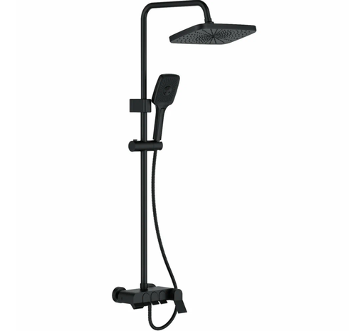 Душевая стойка со смесителем и тропическим душем, черная L2425B