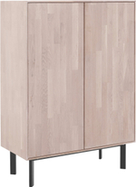 Комод деревянный 2 двери Виби 85х40х119 см из массива дуба на металлических ножках, в стиле лофт