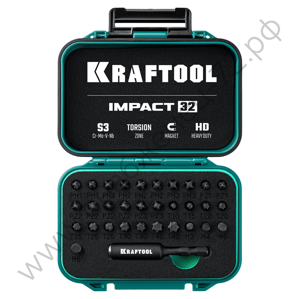 KRAFTOOL IMPACT-32 32 шт, Набор ударных бит (26066-H32)