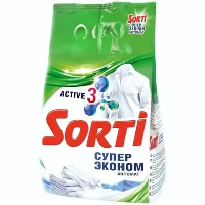 Порошок стиральный SORTI Автомат Эконом Супер 2,4 кг м/у