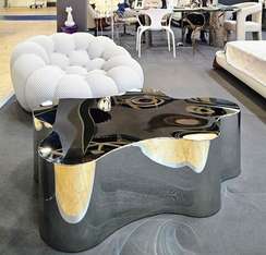 Стол кофейный Sceptre, 116х76 см, полированный металл