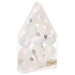 Набор украшений «Белое очарование» 4 см (набор 12 шт), Белый