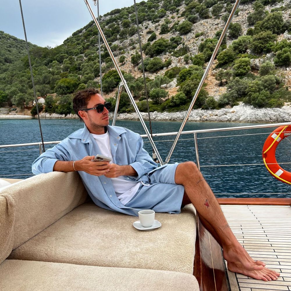 Рубашка Смерч #4 Вельветовая Голубая