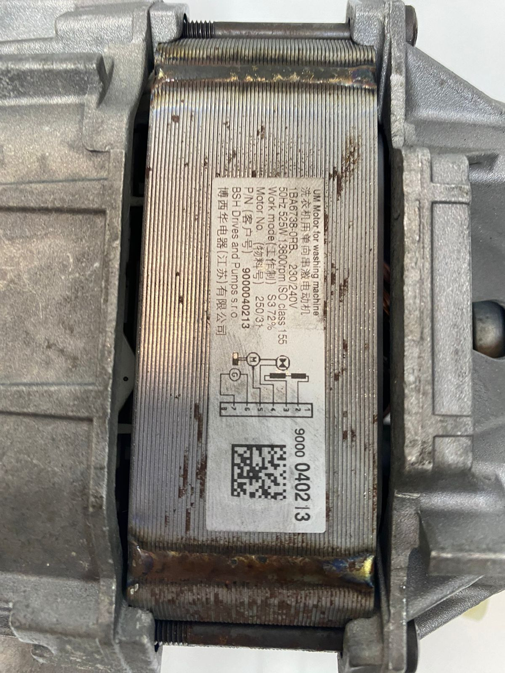 201.1 Двигатель Bosch Siemens 142369, 9000040213 00145546 9000040214 -6 контактов б\у