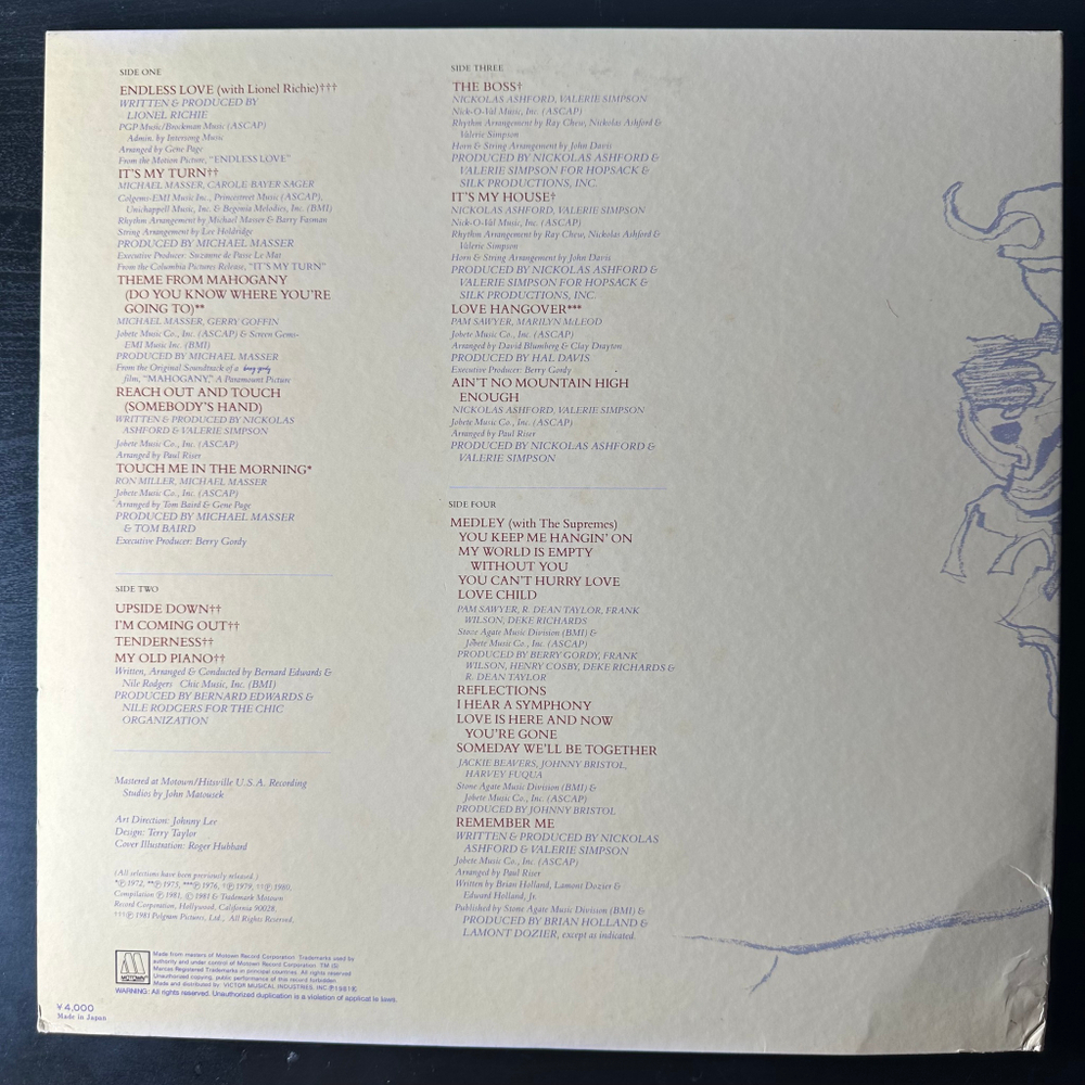 Diana Ross ‎– All The Great Hits 2LP (Япония 1981г.)