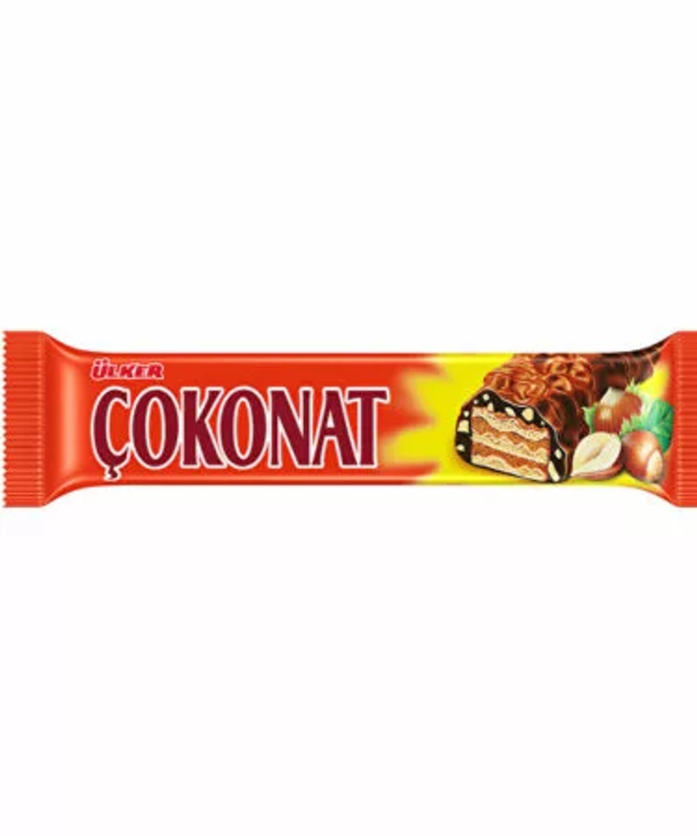Батончик шоколадный с орехами (cokonat), Ulker, 33гр
