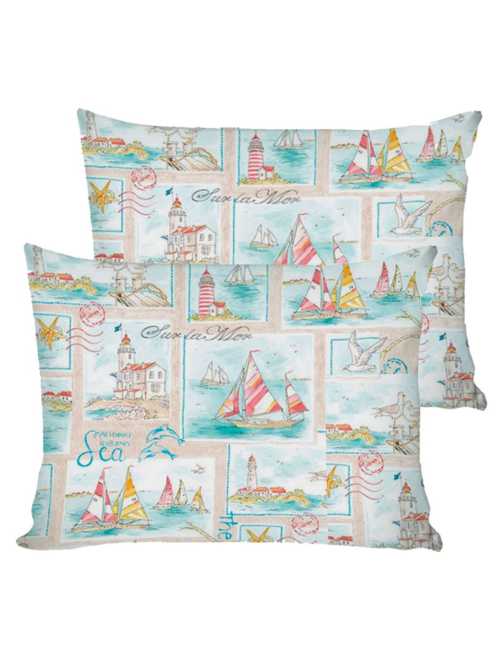 Постельное белье перкаль Сказка "Витамин Sea" семейное Наволочка 50х70 см 2 шт Простынь на резинке 160x200 см Пододеяльник 145x215 см 2шт