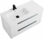 Тумба с раковиной Cezares ECO-CER-N 100 ECO-CER-N-1000-2C-SO-BL белая глянцевая левая/правая