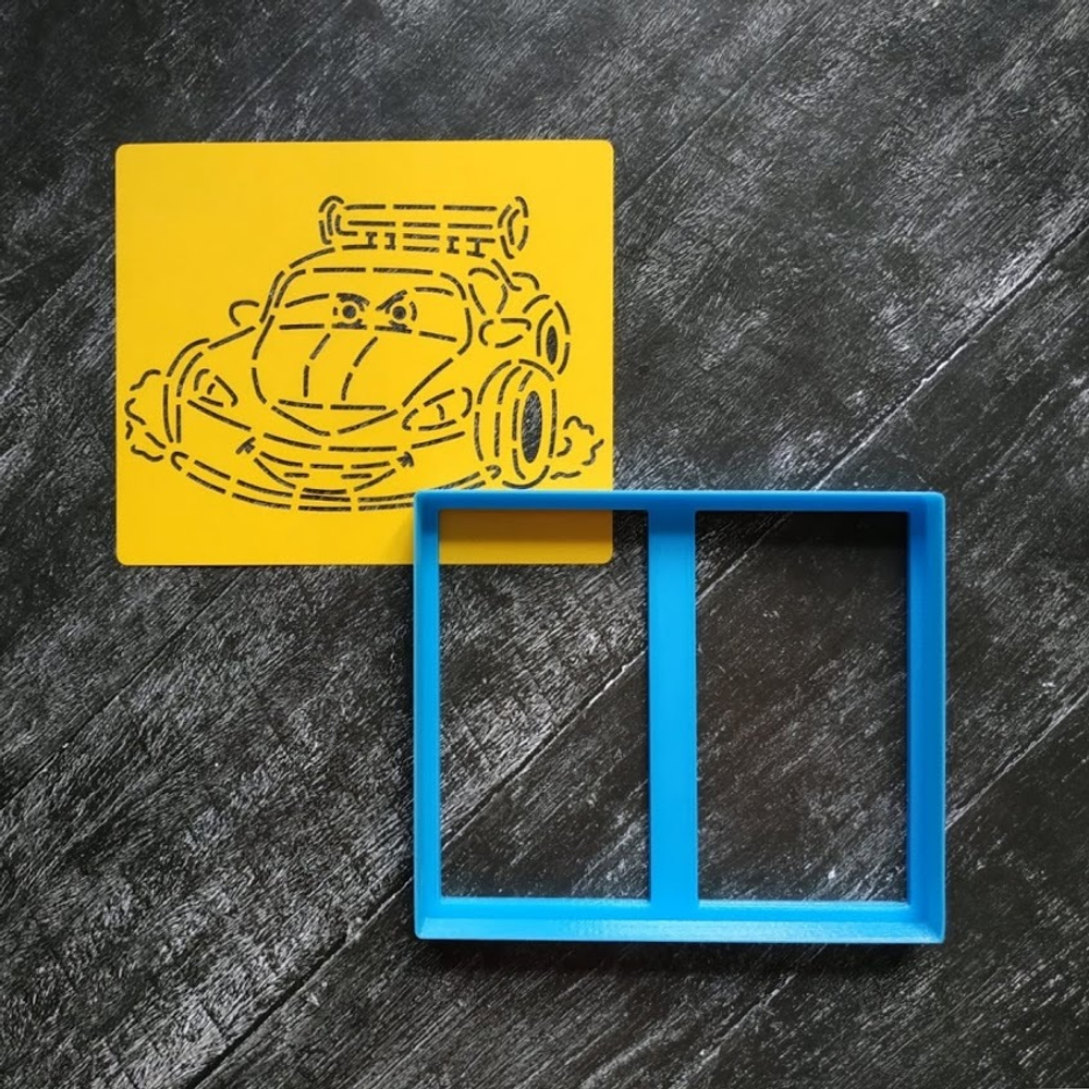 Трафарет №10 Гоночный автомобиль