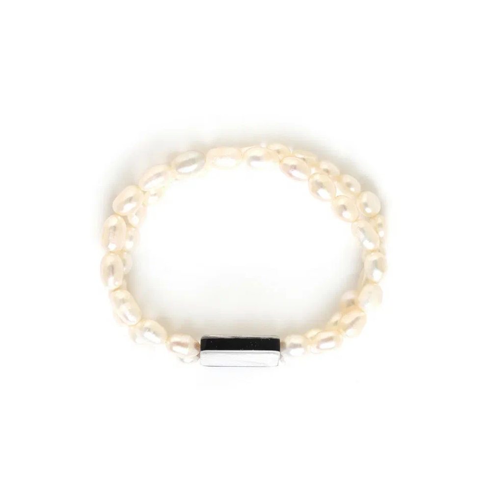 Браслет Nature Bijoux, Moonlight, стрейч, с ракушкой Capiz в смоле и жемчугом, NB26.1-13CP43562 (бел