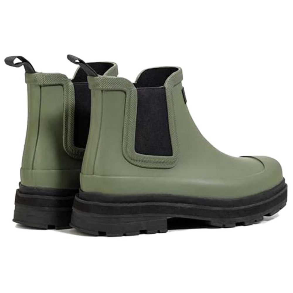 AIGLE Soft Rain Abrasion Resistant Cushioning Comfortable Rain Boots Women"s Green Black