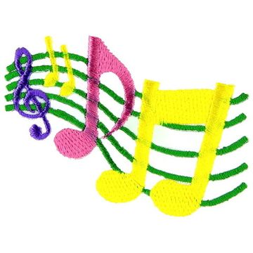 Нашивка Ноты цветные