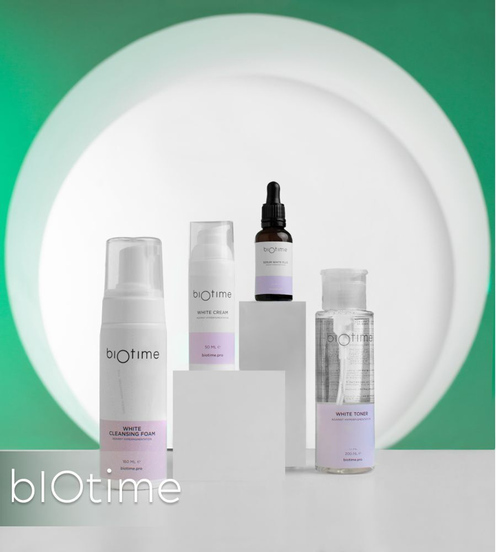 WHITE TONER WITH PHYTIC ACID BIOTIME - Тоник с фитиновой кислотой для борьбы с пигментацией (Биотайм), 200 мл