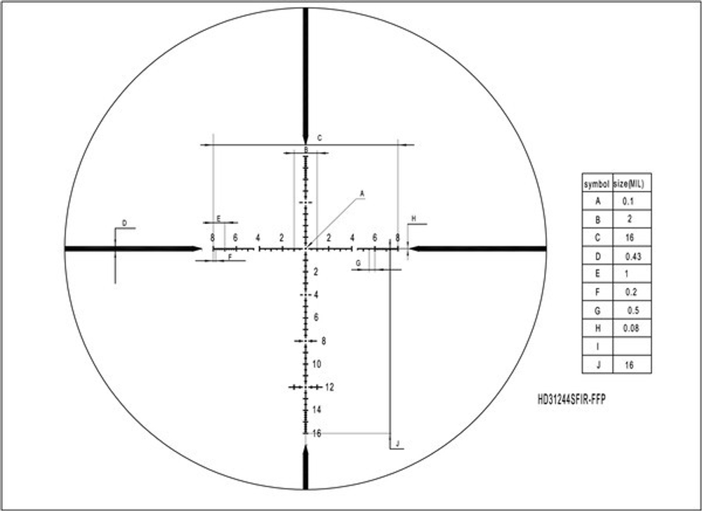 Оптический прицел DISCOVERY HD GEN2 3-12X44SFIR FFP D-30mm