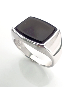 Печатка Эстерелла, родированное серебро 925 пробы, с ониксом/Ф