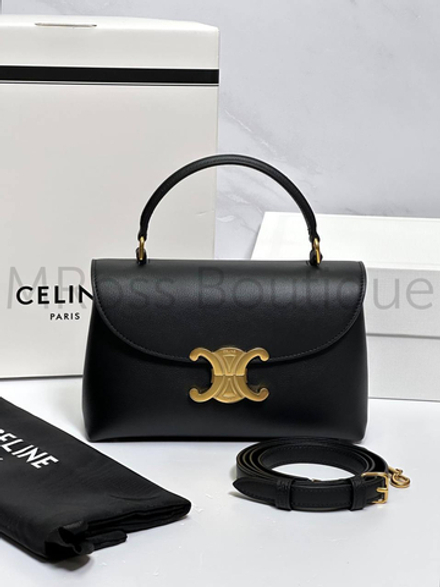 Сумка Celine Teen Nino женская кожаная в черном цвете