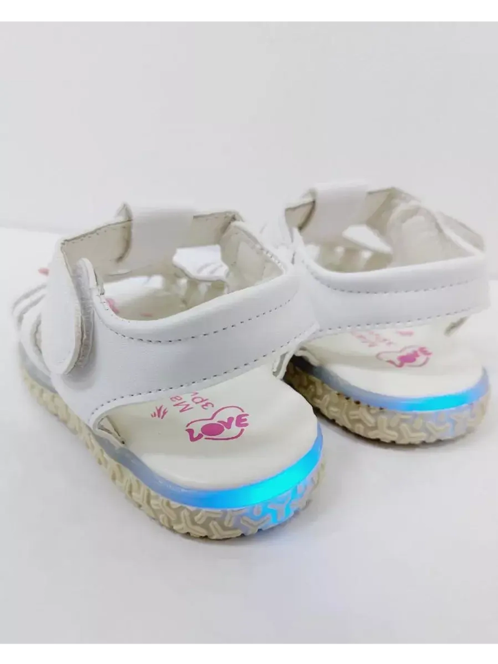 Сандалии детские для девочки светящаяся подошва.
