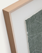 Durkan Абстрактная картина на переработанной бумаге зеленая 100 x 70 см