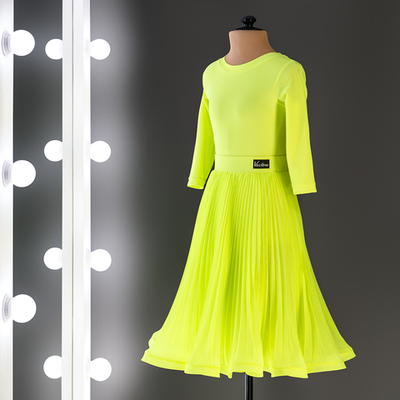 Lilia 14-02-01-B | Платье для бальных танцев c юбочкой гофре | Vasileva Dance