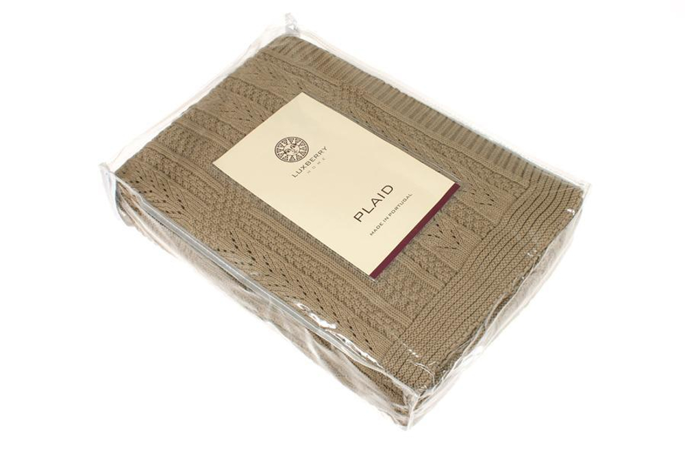 Элитный плед -покрывало Imperio 1 табачный от Luxberry упаковка