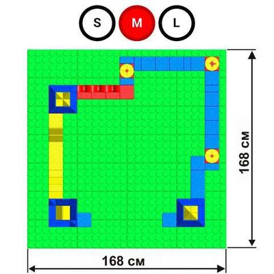 Набор GigaBloks 10: Крепость на платформе