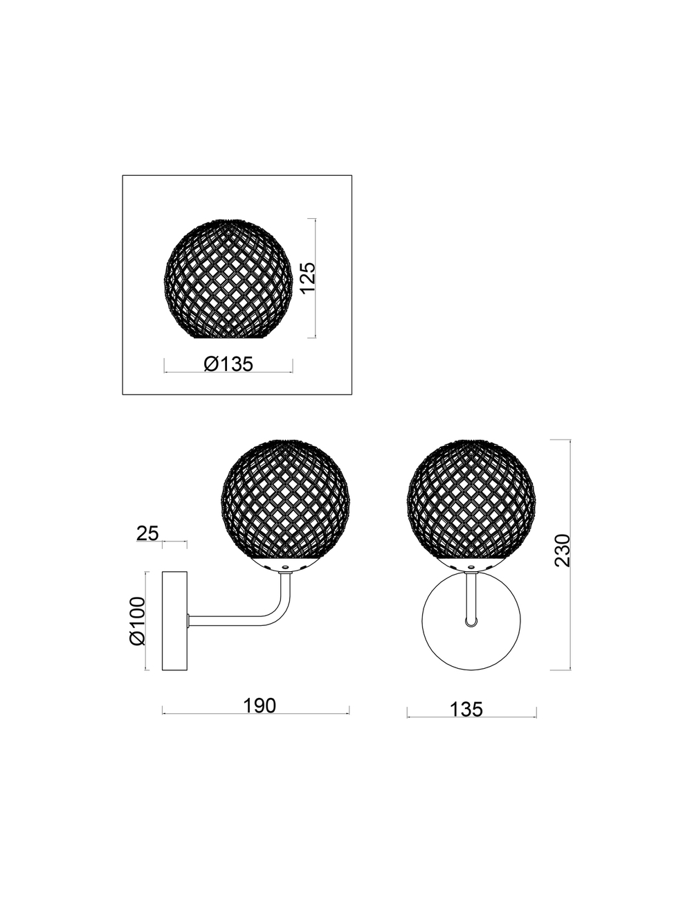 Настенный светильник (бра) Freya FR8016WL-01BBS
