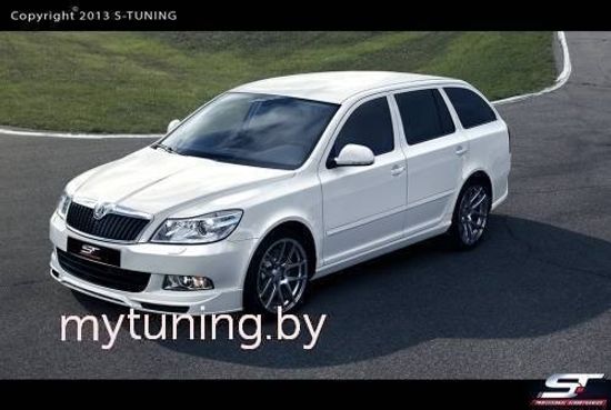 Пороги ST для Skoda Octavia II A5 FL