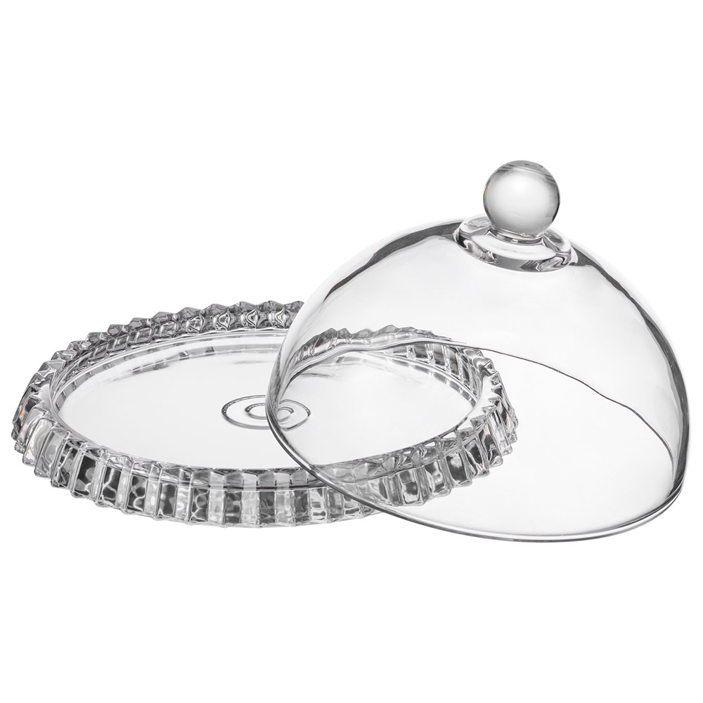 Блюдо сервировочное с крышкой 20*12см "Crystality"