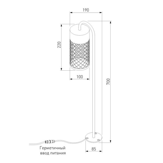 Садово-парковый светодиодный светильник Elektrostandard Ombra 35179/S черный a067899