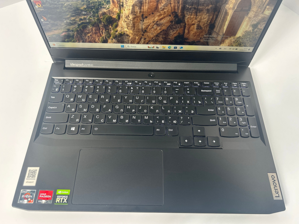 Ноутбук Lenovo IdeaPad Gaming 3 15ACH6 (82K200H3RK) 15.6"/AMD Ryzen 5 5600H/RAM 16GB/SSD 512GB/NVidia GeForce RTX 3050 4GB/1920*1080/IPS 120 Hz/DOS/Подсветка кл-ры: LED/Чёрный. Состояние: B1