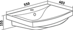 Умывальник мебельный Cersanit Carina 55 (УТ000002240)