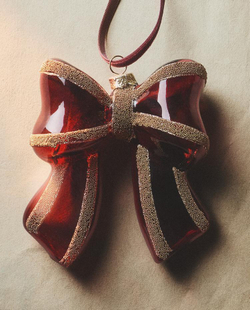 ZARA HOME УКРАШЕНИЯ ДЛЯ РОЖДЕСТВЕНСКОЙ ЁЛКИ В ФОРМЕ БАНТА, КРАСНЫЙ