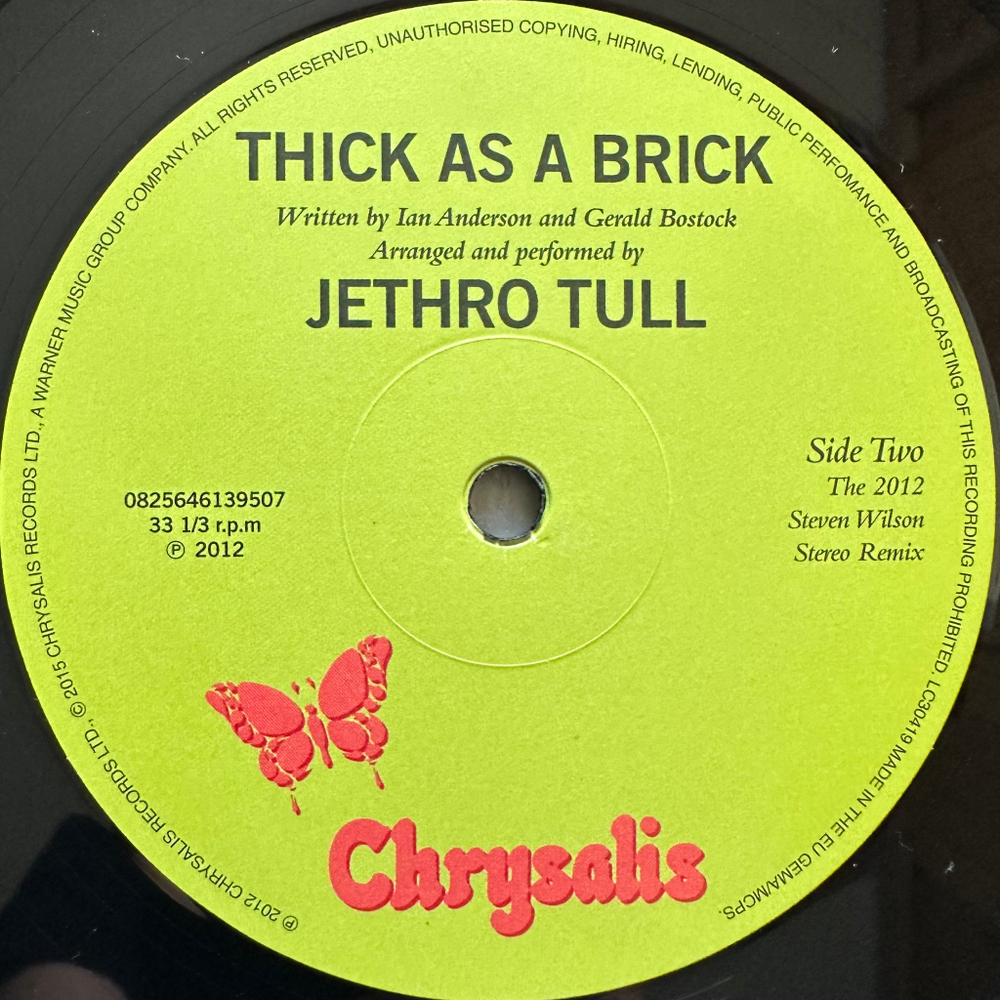 Jethro Tull ‎– Thick As A Brick (Европа 2015г.)