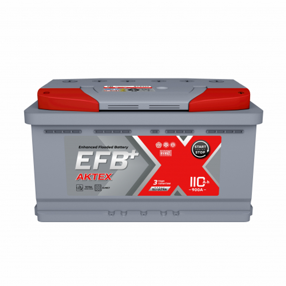 Аккумулятор 6СТ-110 А.ч., о.п., R+, АкТех EFB