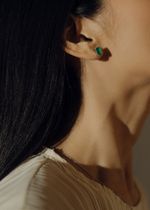 Серьги Crystal Classic с зеленым агатом