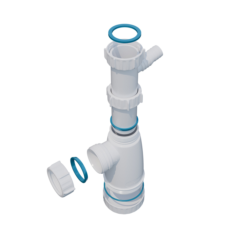 Сифон 1 1/2*40 с носиком BS1000W ИНКОПЛАСТ (винт М6*60)