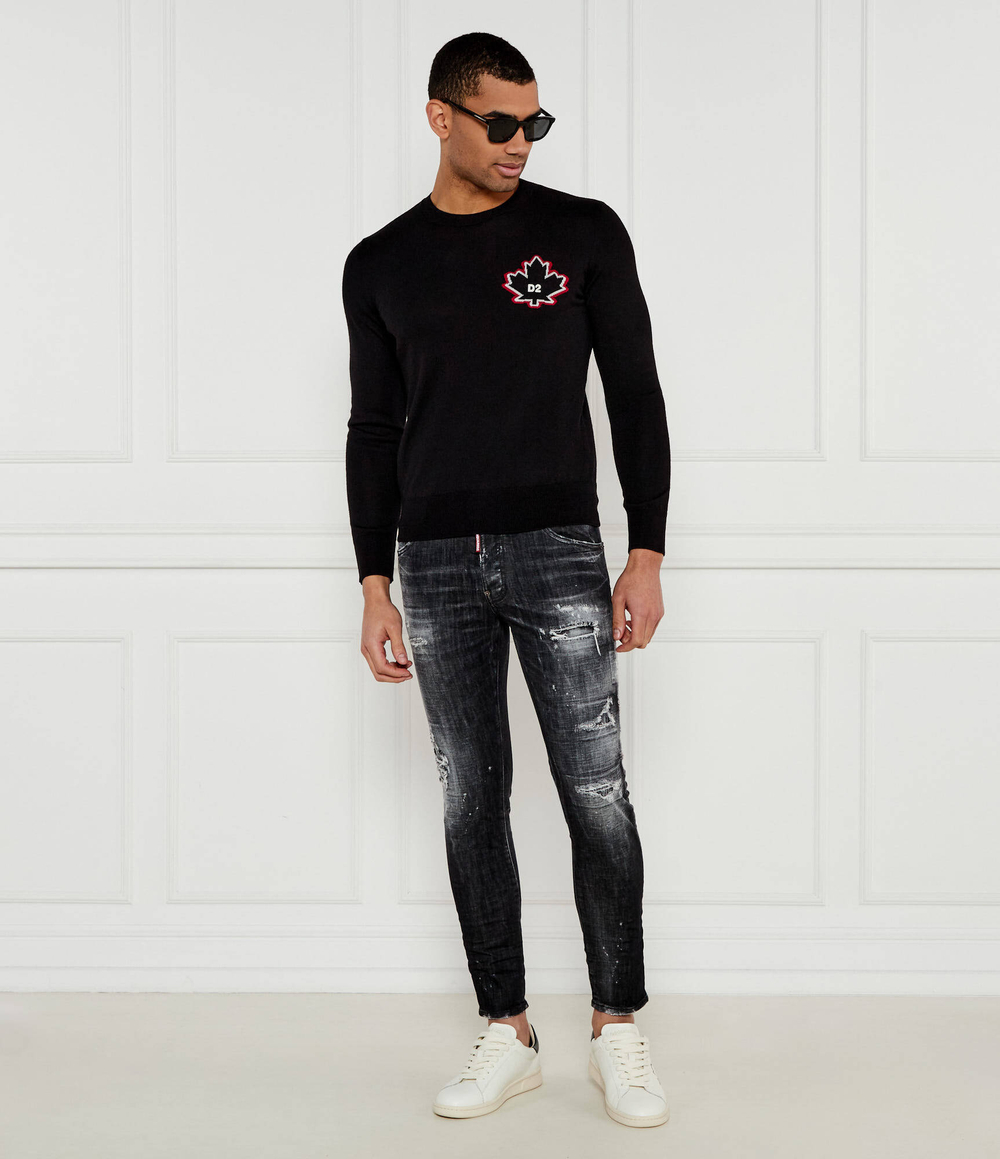 Шерстяной свитер Dsquared2 - черный(S74HA1528 D13086)