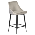 Стул полубарный Bradex Home Dave латте с жаккардом, с поворотным механизмом