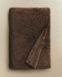 Zara Home - Двухстороннее Меховой плед, бежевый, 140x190 см